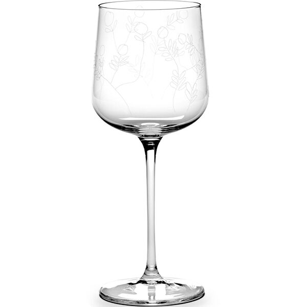 Midnight Flowers Hvitvinsglass 40 cl Transparent