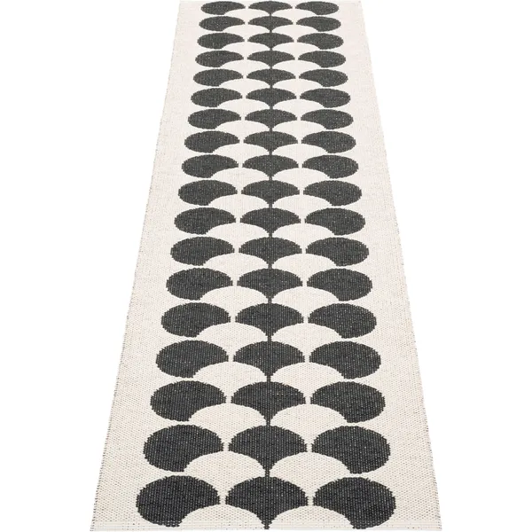 Poppy Teppe Sort/Vanilla 70x250 cm
