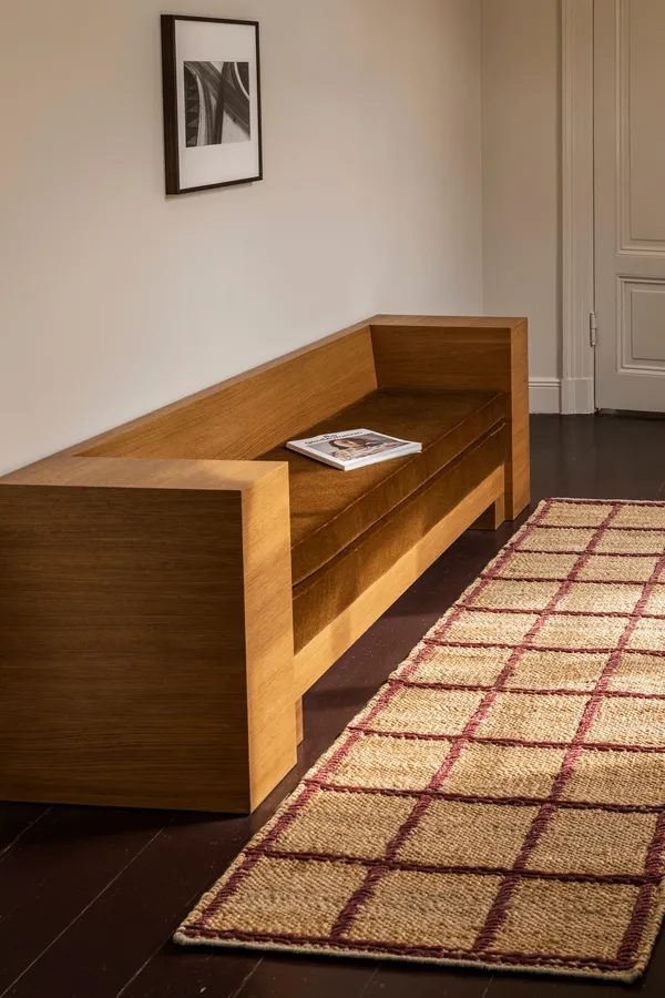 Strata Jutematta 75x240 cm Vinröd