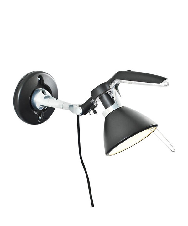Fortebraccio Spot 60w E14 Wall Lamp Black
