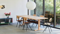 Passerelle Bord 95x260 cm Lackad Ek / Vinröd