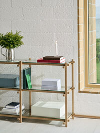 Woody Reolsystem 2.0 Low Soaped Oak / Clear Glass
