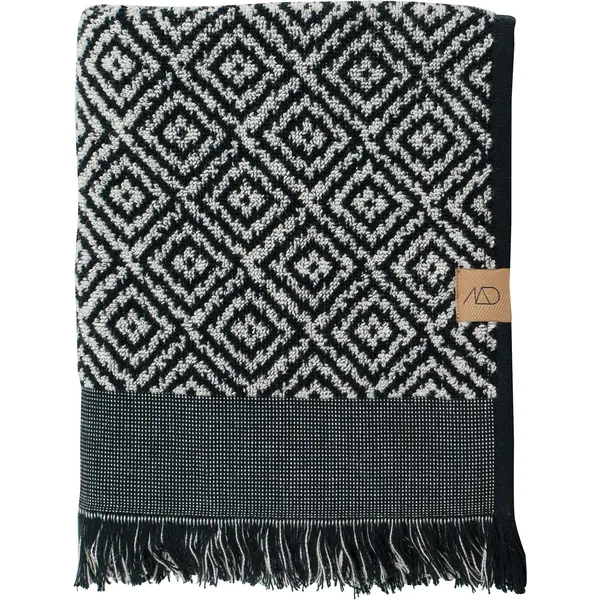 Morocco Håndklæde 50x90 cm Sort / Hvidt