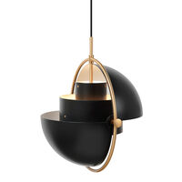 Multi-Lite Pendel 36 cm Messing / Soft Black Halvmatt