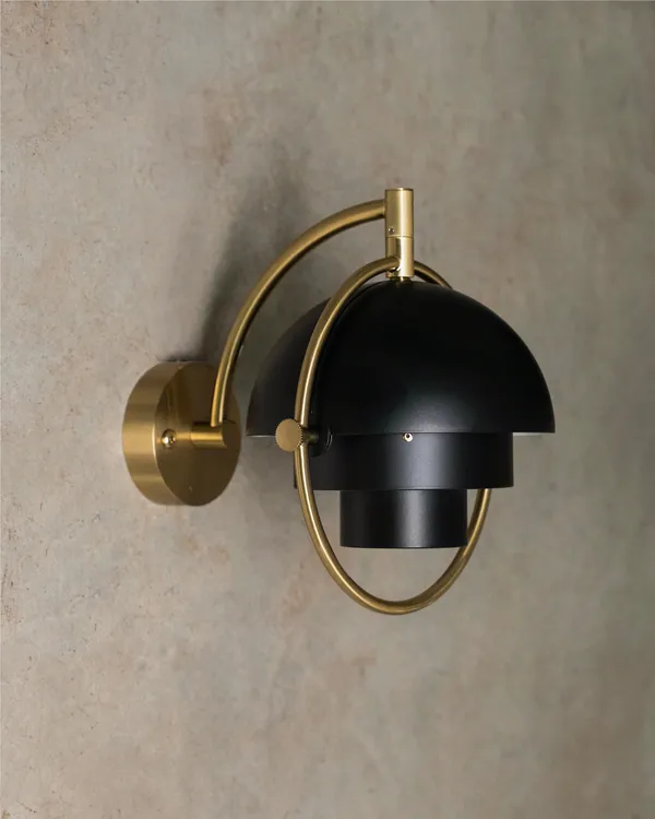 Multi-Lite Vegglampe Black Brass