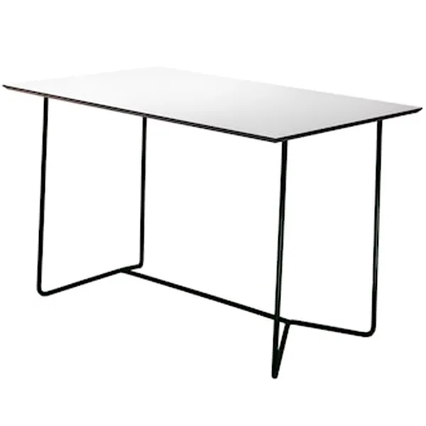 High Tech Bord 70x100 cm Hvidt Laminat / Sort