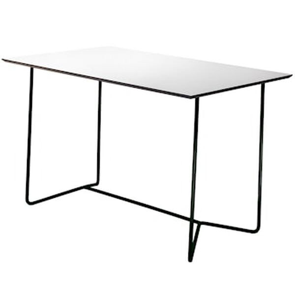 High Tech Bord 70x100 cm Hvidt Laminat / Sort