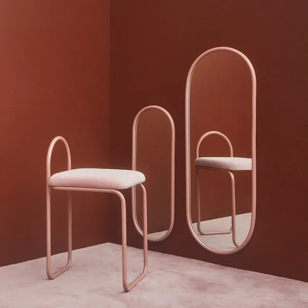 Angui Spejl 108 cm Rose