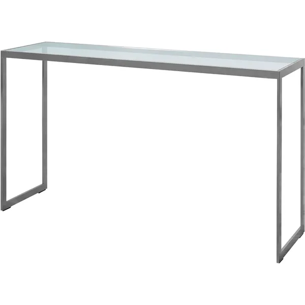 Square Konsolbord 122x36x70 cm Sølvgråt/Glas