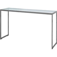 Square Konsolbord 122x36x70 cm Sølvgråt/Glas