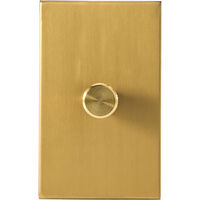 Single Rotary Wall dimmer Brass