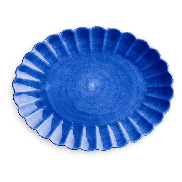 Oyster Fad 35x30 cm Blåt