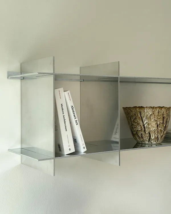 Ark Vägghylla 120 cm Aluminium