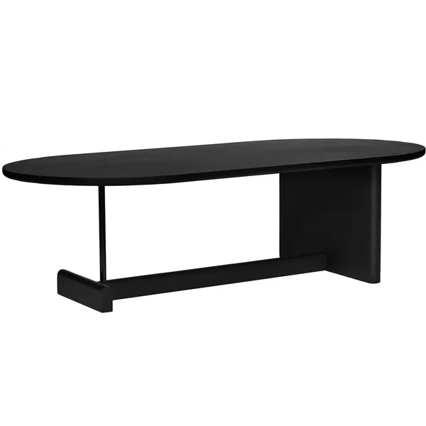 Koku Soffbord Ovalt H:35 cm Svartbetsad Ek