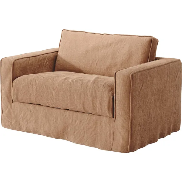 Betræk Til Loom Nest Love Seat Linne Taupe