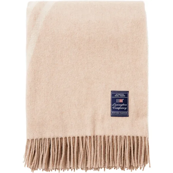 Waves Recycled Wool Jacquard Huopa 130x170 cm Beige/Luonnonvalkoinen