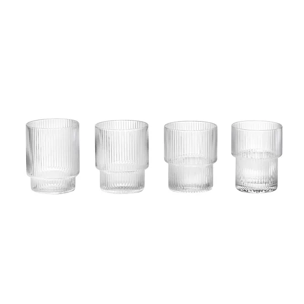 Ripple Glas 4-pack Klar