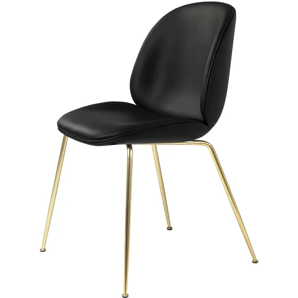 Beetle Stol Klädd Brass Base/ Sierra Black