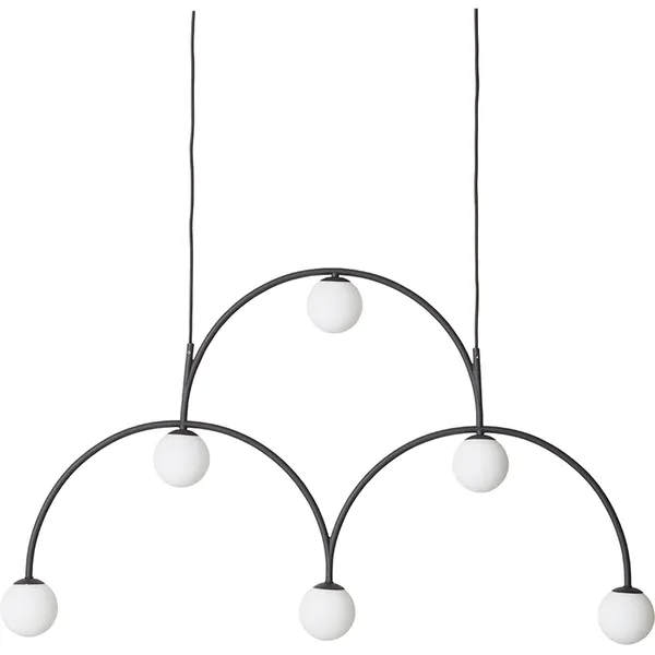 Bounce 116 Taklampe Sort/Opalglass