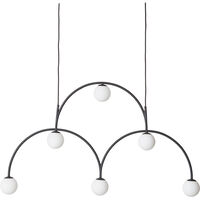 Bounce 116 Taklampe Sort/Opalglass