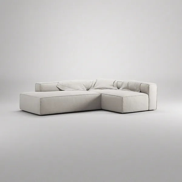 Grand Loungesofa 3-seters åpen ende Venstre Moon White