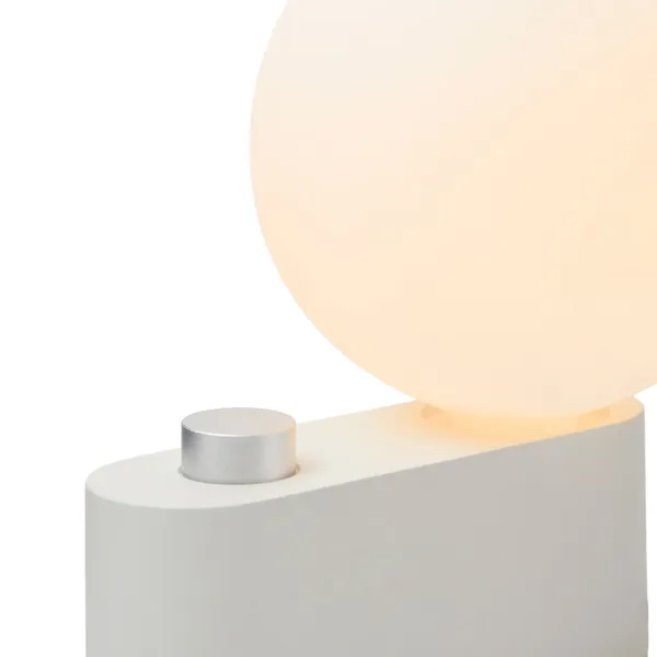 Alumina Table Lamp with Sphere IV White