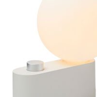 Alumina Table Lamp with Sphere IV White