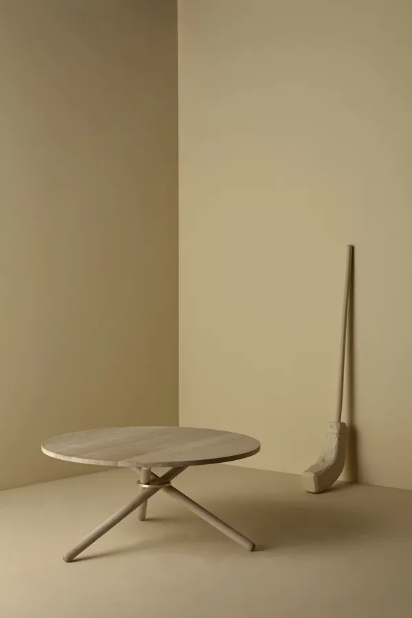 Bertha Sohvapöytä 90 cm Vaalea Tammi