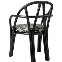 Bistra Spisestol Med Armlener Ebony / Reales Pattern 003