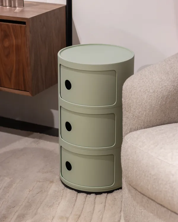 Componibili Recycled Oppbevaring med 3 Rom Matt Green