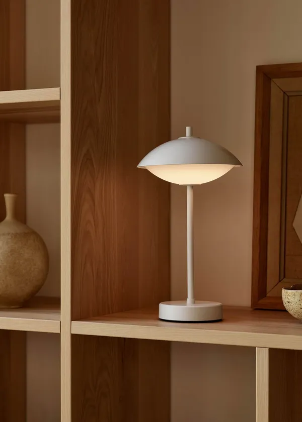 Clam Bordlampe Bærbar Hvit