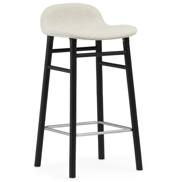 Form Barstol 65 cm Hvit / Svart Eik
