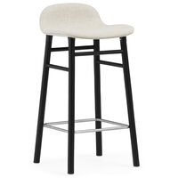 Form Barstol 65 cm Hvit / Svart Eik