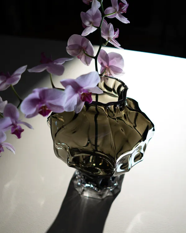 Ammonit Vase 30 cm Røyk