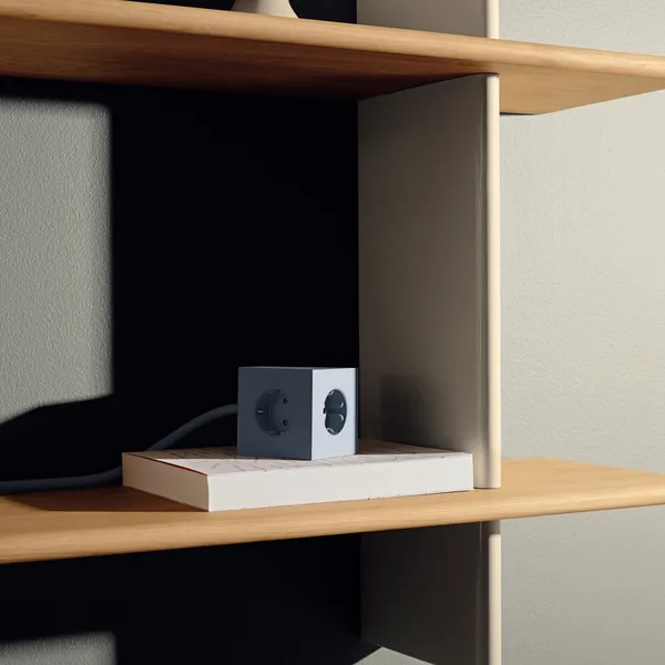 Square 1 Forlængerledning med USB-C / Magnet 18 m Hajblå
