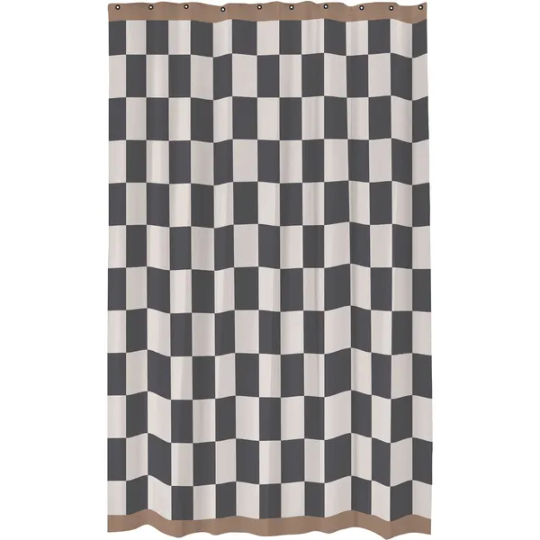 Retro Dusjforheng 150x200 cm Mørkegrå