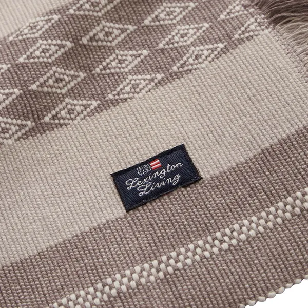 Jacquard Striped Bordstablett 40x50 cm Vit/Beige