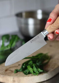 Akio Santokukniv 13 cm Lyst Træ