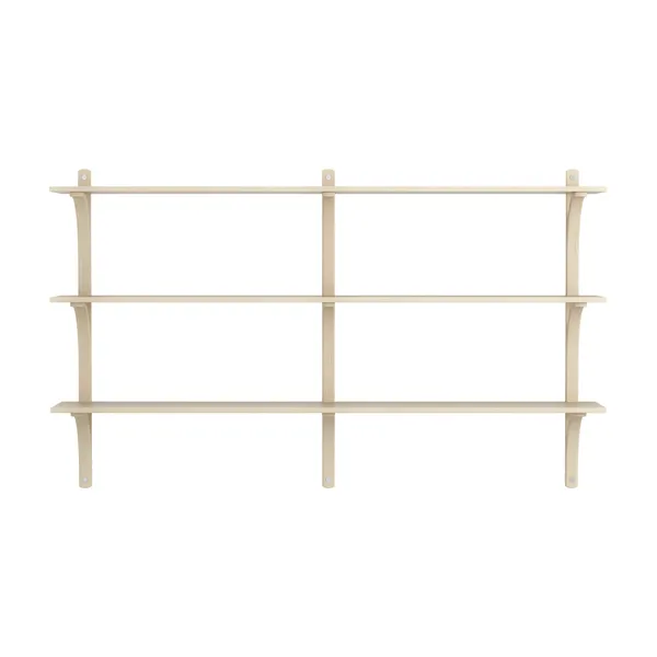 Levi Wall Shelf 180 cm Medium Aluminium / Naturlack Ash