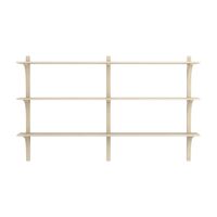 Levi Wall Shelf 180 cm Medium Aluminium / Naturlack Ash
