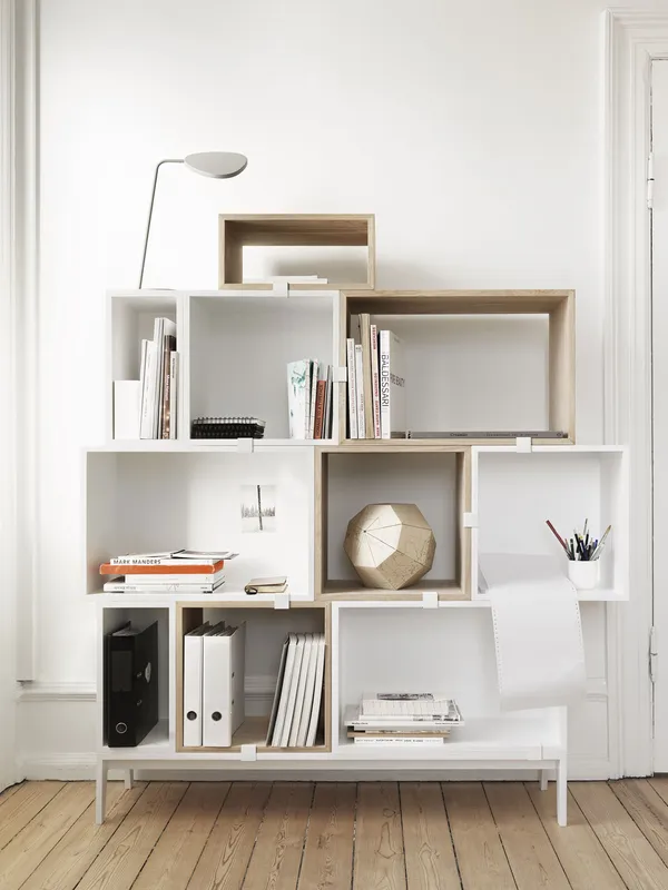 Muuto Stacked Hylle 2.0 Åpen/Stor Eik