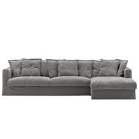 Le Grand Air 3-Personers Sofa Bomuld Divan Højre Grå