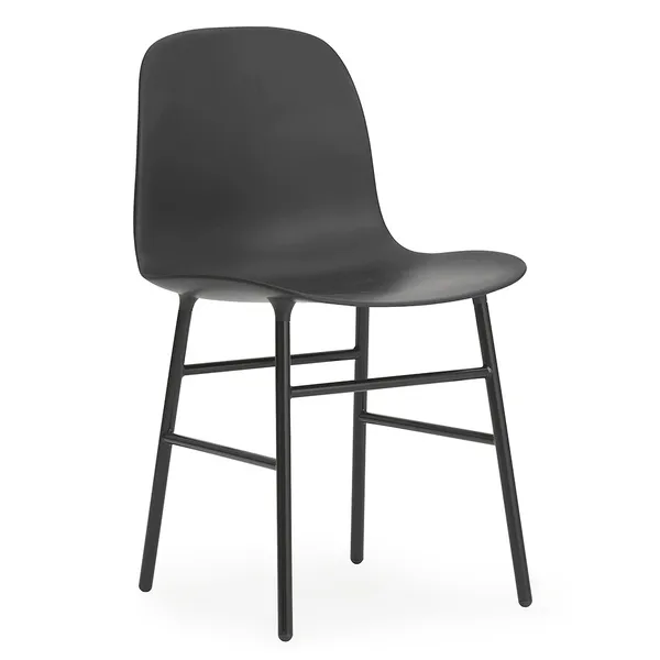 Form Stol Sort/Stål