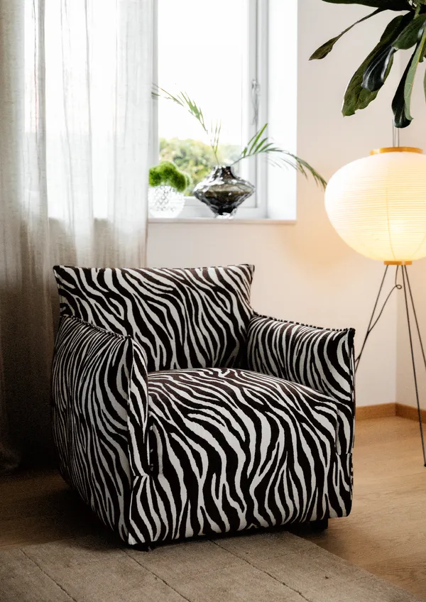 Le Petite Fåtölj Zebra Svart / Vit