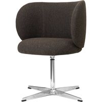 Rico Dining Swivel Bouclé Ruokailutuoli Tummanharmaa