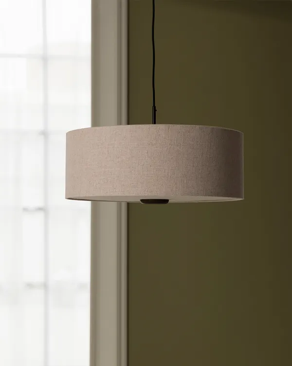 Bosco Pendel Beige / Mørkbejdset Eg