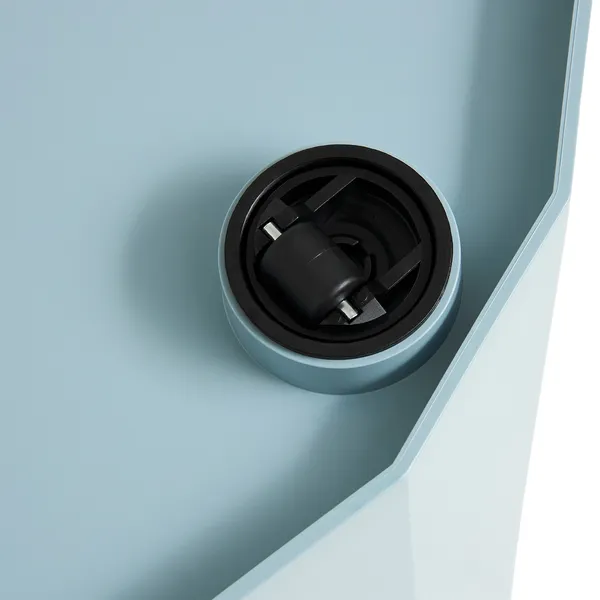 Facet Skåp Hög Med Fötter / Hjul Misty Blue