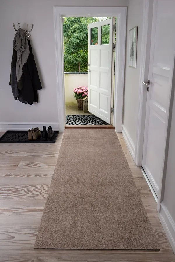 Unicolor Dørmåtte Sand / Beige 90x200 cm