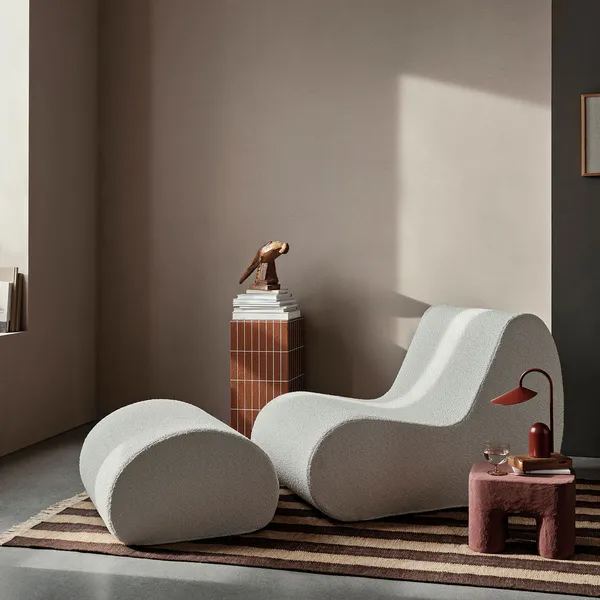 Rouli Puf / Fodskammel Offwhite