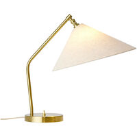Gräshoppa Bordlampe Messing / Canvas